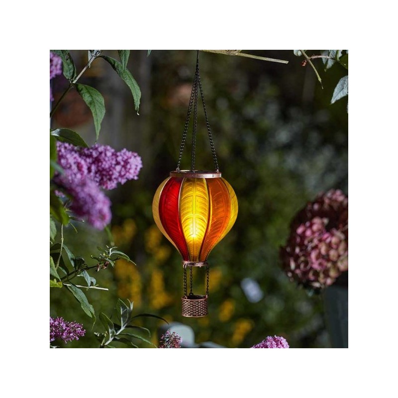 Sunset Flaming Hanging Solar Powered Garden Balloon Lantern