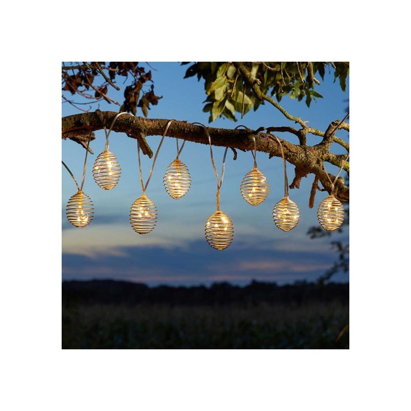10 SpiraLight String Lights Solar Powered Garden Lighting